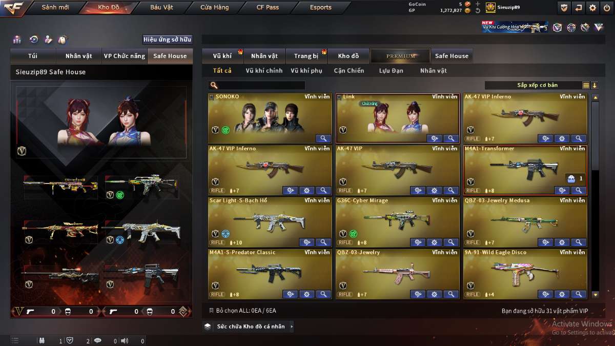 shop acc cf uy tin gia re